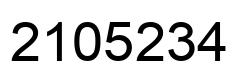 Número 2105234 imagen negro