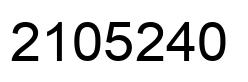 Number 2105240 black image
