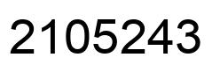 Number 2105243 black image