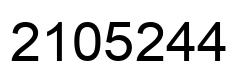 Number 2105244 black image