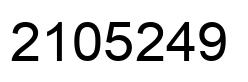 Number 2105249 black image