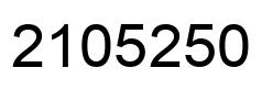 Number 2105250 black image
