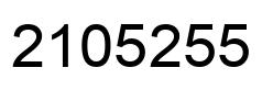 Number 2105255 black image