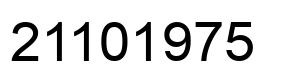 Number 21101975 black image