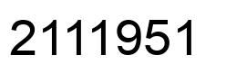 Number 2111951 black image