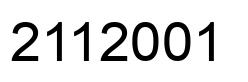 Number 2112001 black image