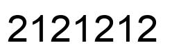 Number 2121212 black image