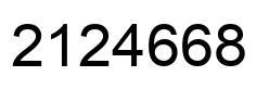 Number 2124668 black image