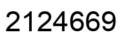 Number 2124669 black image