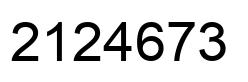 Number 2124673 black image