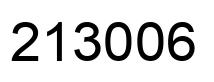 Number 213006 black image