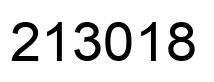 Number 213018 black image