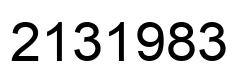 Number 2131983 black image