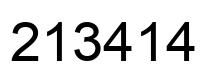 Number 213414 black image