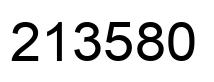 Number 213580 black image