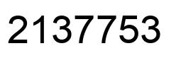 Number 2137753 black image