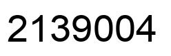 Number 2139004 black image