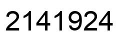 Number 2141924 black image