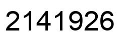 Number 2141926 black image