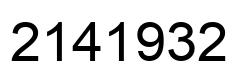Number 2141932 black image