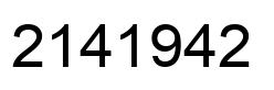 Number 2141942 black image