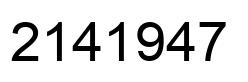 Number 2141947 black image