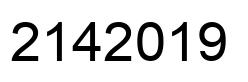 Number 2142019 black image