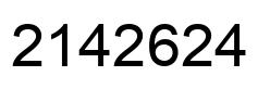 Number 2142624 black image