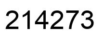 Number 214273 black image