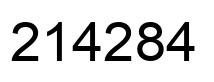Number 214284 black image