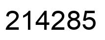 Número 214285 imagen negro