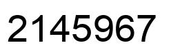 Number 2145967 black image