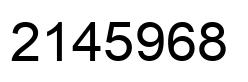 Number 2145968 black image