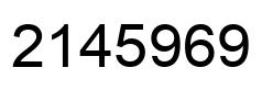 Number 2145969 black image