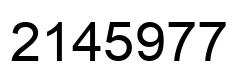 Number 2145977 black image