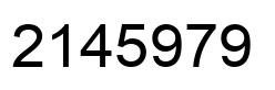 Number 2145979 black image