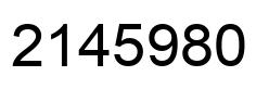 Number 2145980 black image