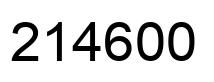 Number 214600 black image
