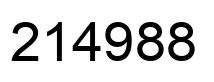 Number 214988 black image