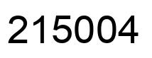 Number 215004 black image