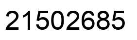 Number 21502685 black image