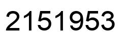 Number 2151953 black image