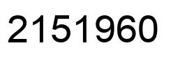 Number 2151960 black image