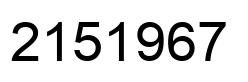 Number 2151967 black image