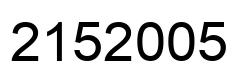 Number 2152005 black image
