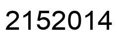 Number 2152014 black image