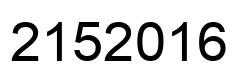 Number 2152016 black image