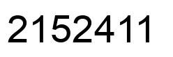 Number 2152411 black image