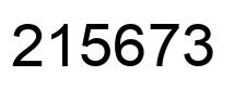 Number 215673 black image