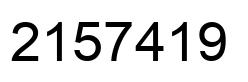 Número 2157419 imagen negro